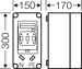 Hensel Mi 5150 NH-Sicherungslasttrenn-Schaltergehäuse 1xNH00, 3-Polig, 125A+PE+N