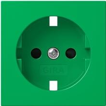 Gira 4984107 Abdeckung für SCHUKO-Steckdose 16 A 250 V~ mit Shutter mit grüner Abdeckung Grün glänzend