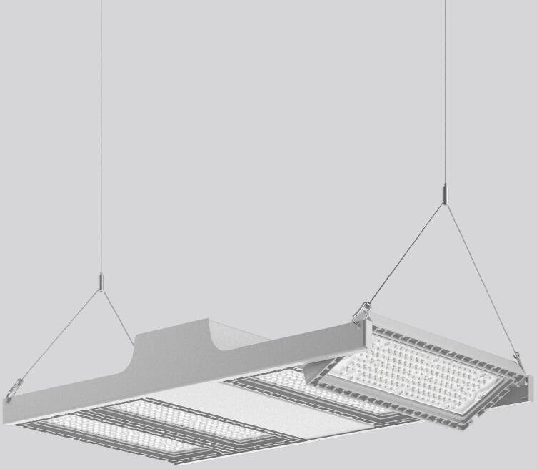 RZB Light Case LED-Hallenstrahler, 4-Module, 225W, 35400lm, Ausstrahlwinkel 55°/57°, silber (921687.004.76)