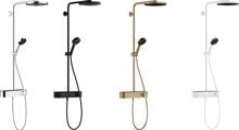 hansgrohe Pulsify S Duschsystem 260 1 Strahlart wassersparend mit ShowerTablet Select 400, Kunststoff, 7,5 l/min, 260 mm