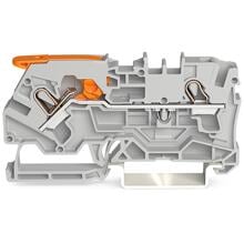 Wago 2104-1201 2-Leiter-Durchgangsklemme mit Hebel, Push-in Cage Clamp, 4mm², grau