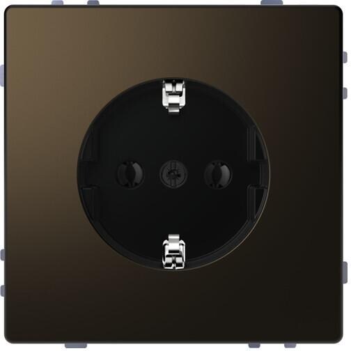 Merten SCHUKO-Steckdose, System Design, Steckklemmen, moccametallic (MEG2301-6052)