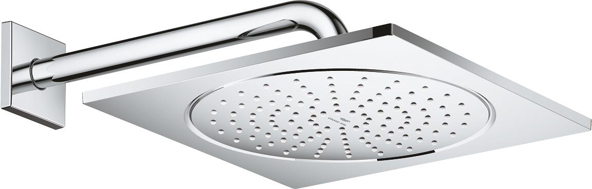 GROHE Rainshower Aqua 10" Kopfbrauseset, mit Kopfbrause Rainshower Aqua 10", Brausearm 286mm, 9,5 l/min Durchflusskonstanthalter, chrom (26857000)
