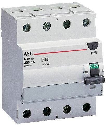 AEG FP A 4 40/030 FI-Schalter, 4-polig, 40A, 30mA, Typ A (4TQA603408R0000)