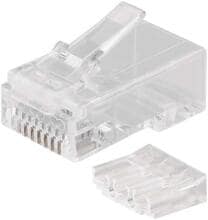 EMOS K0103 Konnektor für UTP Kabel, CAT6, fester Draht, transparent (1821000700)