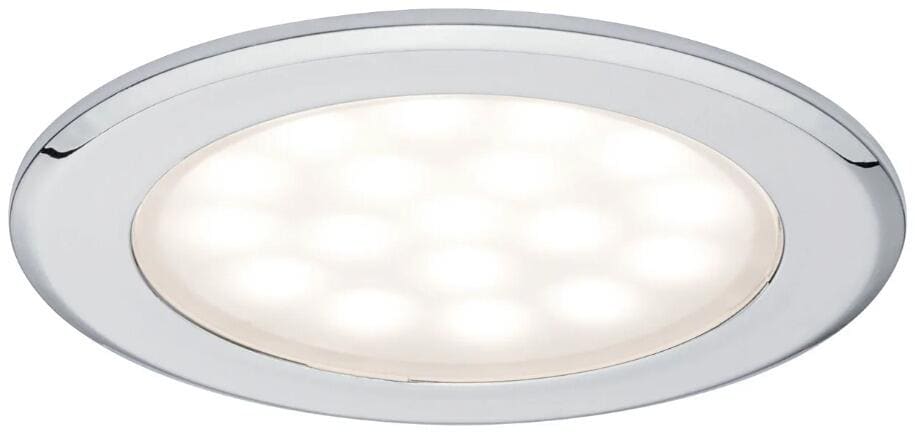 LED Möbeleinbauleuchten Spiegelschrank rund 65mm 2x2,5W 2x180lm 230/12V 3000K Weiß matt