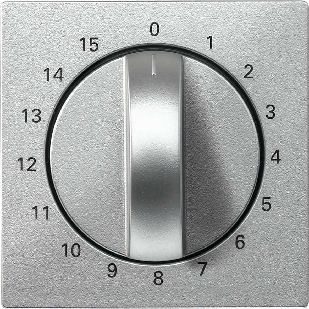 Merten 539060 Zentralplatte für Zeitschalter-Einsatz 15 min, System M, aluminium matt