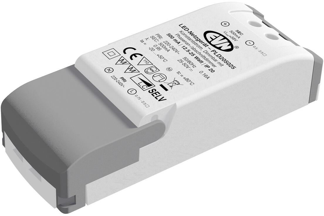 EVN PLD Netzgerät, 500mA, 12,5-25W, IP20, Primär: 220-240V (PLD205025)