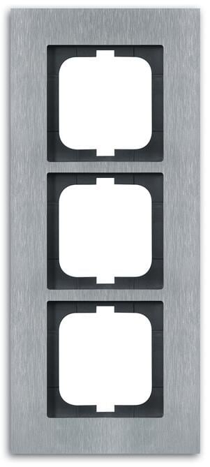 Busch-Jaeger 1723-860 Abdeckrahmen, Carat, 3-fach Rahmen, edelstahl (2CKA001754A4256)