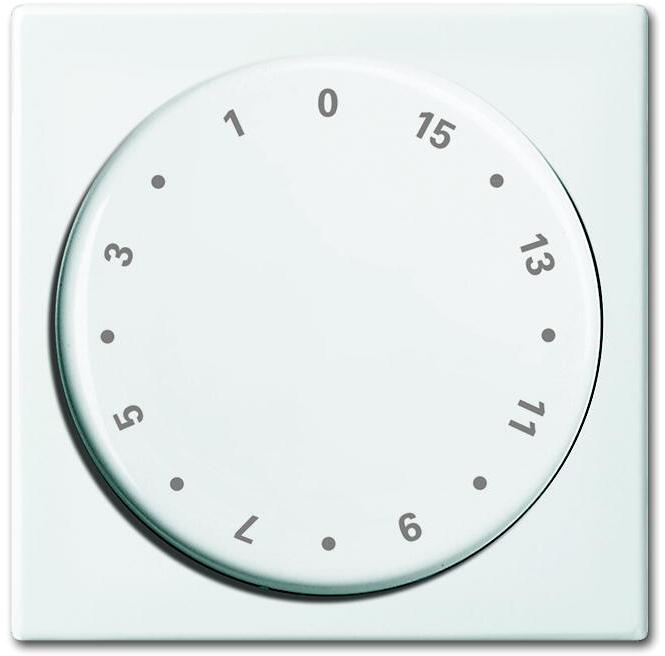 Busch-Jaeger 1770-914-102 Zentralscheibe mit Drehknopf und Aufdruck, Busch-balance Si, alpinweiß (2CKA001753A0234)