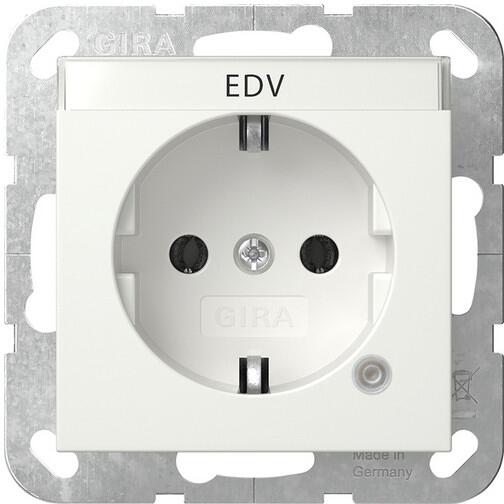 Gira 445203 SCHUKO-Steckdose Kontrollleuchte + BSF System, Weiß