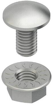 Niedax FLM 8X13 F Flachrundkopfschraube M8, Länge 13 mm, Stahl, feuerverzinkt, inkl. verz. Flanschmutter