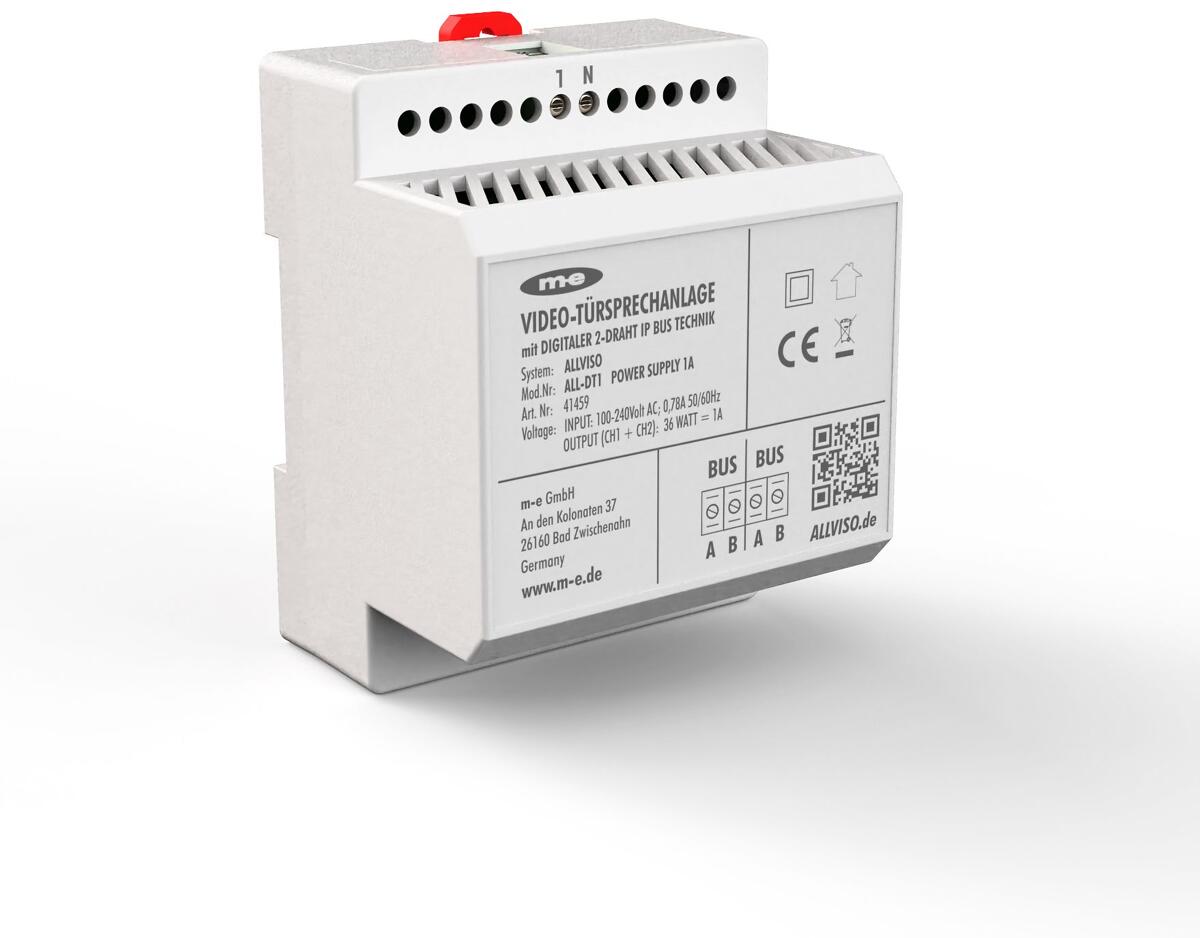 M-E ALL-DT1 ALLVISO Netzteil, Hutschienen-Netzteil 1A, grau (41459)
