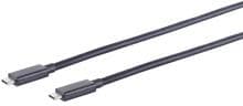 S-CONN USB Kabel Typ-C auf Typ C Stecker, 4.0 Gen 3x2, 1,5m, schwarz (13-65155)
