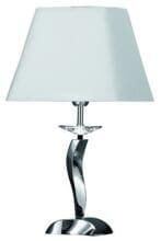 Brumberg GIRATA Tischleuchte, E27, 1x60 W max., mit Schirm Chintz weiß, chrom glänzend (829051)