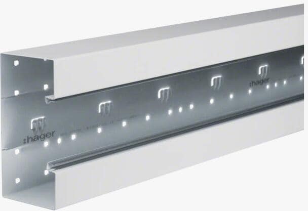 Hager BRS8517019016 Brüstungskanal-Unterteil 83x170mm, verkehrsweiß