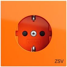 Gira SCHUKO-Steckd. SP ZSV Flächenschalter Orange (4453709)