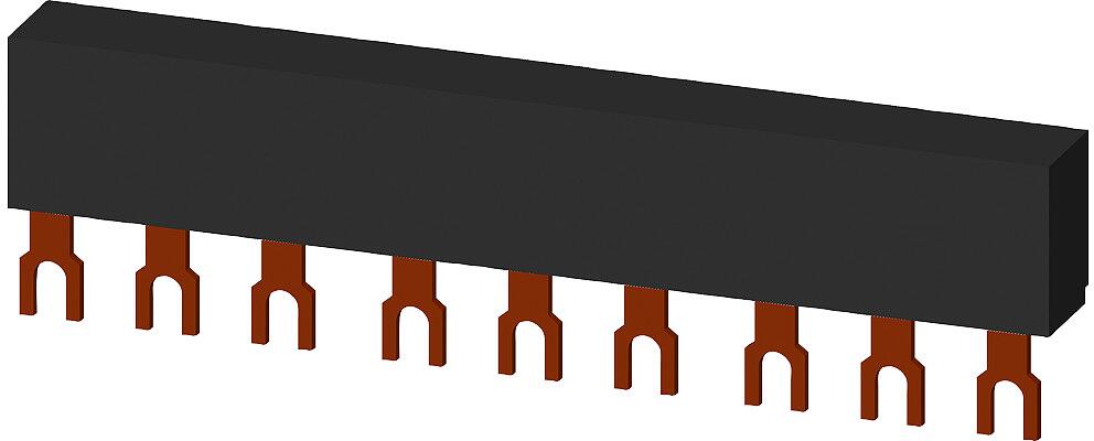 Siemens 3RV1915-1BB 3-Phasen-Sammelschienen Teillungsabstand 45 mm für 3 Schalter Anschlüsse in Gabelform