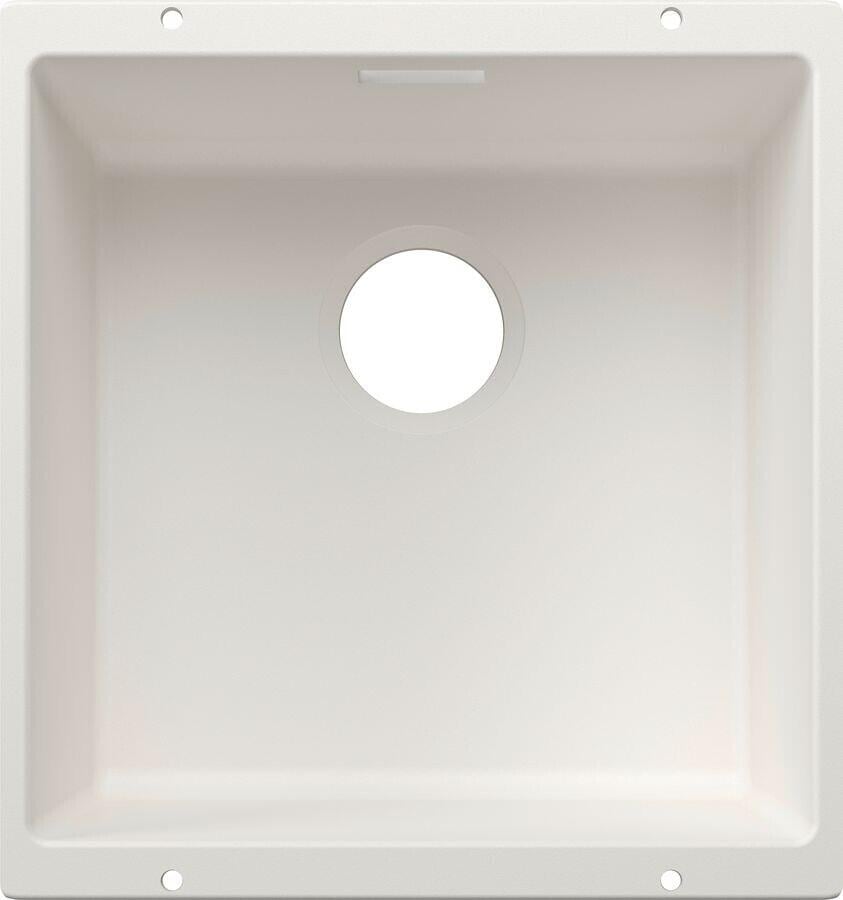 Blanco Subline 400-U Granitspüle, SILGRANIT, ohne Ablauffernbedienung, ohne Ab-/ und Überlaufgarnitur, weiß (527791)