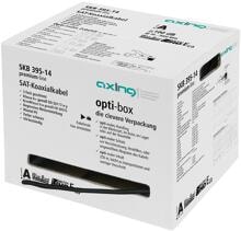 Axing SKB 395-14 Koaxialkabel 3fach, 250m, Box, Klasse A+, 10dB, Eca, 4,6mm, PE, UV, schwarz (SKB39514)