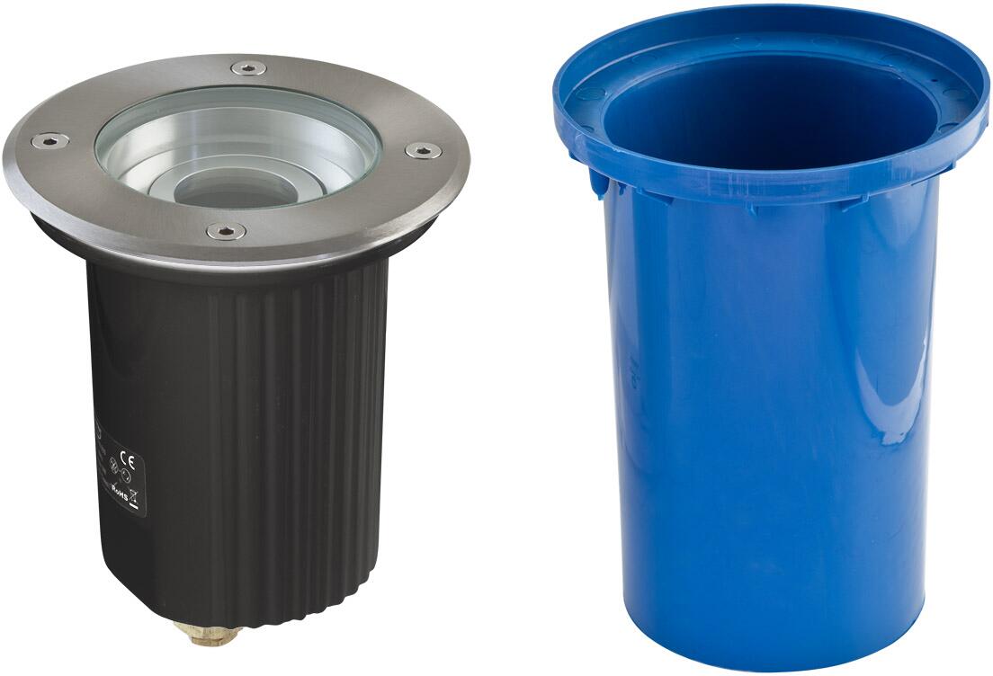 EVN Bodeneinbauleuchte - rund - schwenkbar - EDS / Alu IP67 - GU10 - max. 35W - 230V, edelstahl (678235)