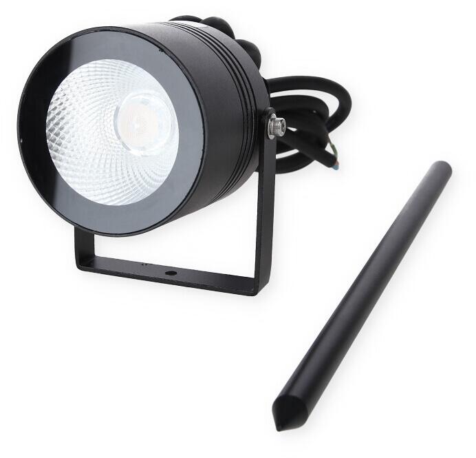 LCD LED Außenspot mit Erdspieß, IP65, 15Watt, schwarz (5014)