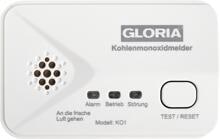 Gloria KO1 CO-Melder, mit Test Funktion, auswechselbare Batterie, weiß (002518.4000)
