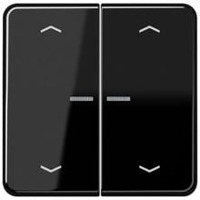 Jung CD102KO5PSW Wippe mit Lichtleiter und Pfeilsymbolen, Serie CD, schwarz