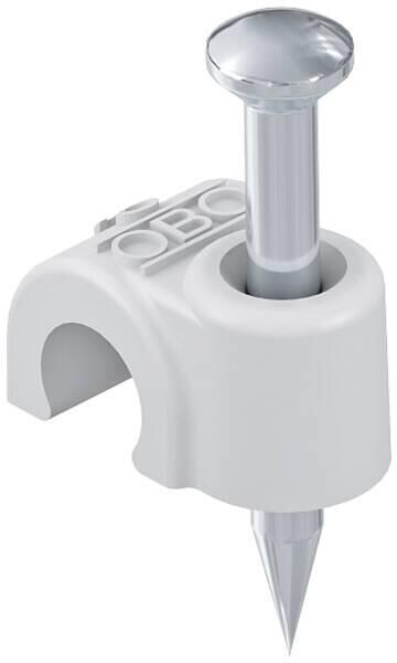 OBO Bettermann 2012 45 LGR ISO-Nagel-Clip 12mm, L45 PP, lichtgrau (2228033)