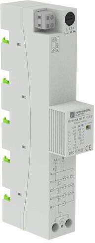Fuchsberg Electric S HSA 255 TT 12,5 U Kombiableiter, TT Netz, TYP 1+2+3, Sammelschienenaufnahme, grau (556722)