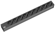 Bachmann 19" 1HE 9xSchuko Strom, 2m, schwarz (333.506)