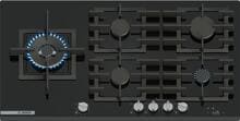 BoschPRS9A6H40 Serie 8 Gaskochfeld, 90 cm breit, Hartglas, TouchControl, FlameSelect, schwarz