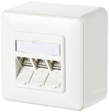 METZ CONNECT C6Amodul 3 Port 180°M AP reinweiß ( 130B11D30002-E )