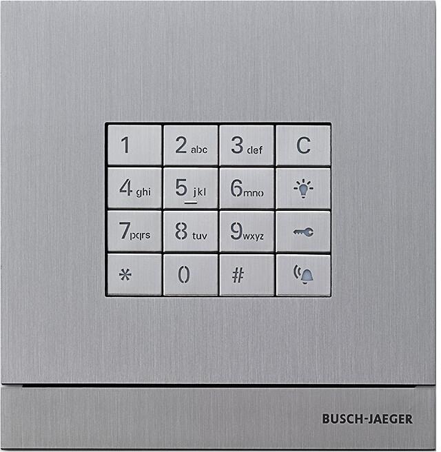 Busch-Jaeger 83100/71-660 Außenstation mit Tastatur, Fingerprint, edelstahl (2CKA008300A0415)