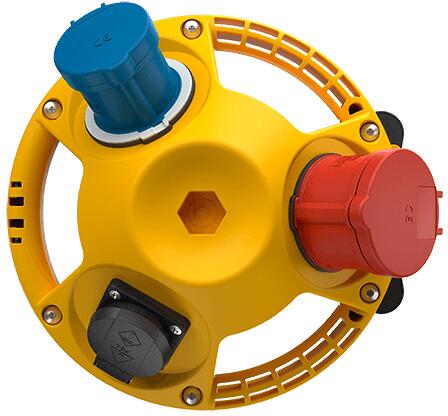 MENNEKES (94359GE) 3KRAFT 2xCEE, 3x16A, 5p, 400V, 1xSCHUKO, 2x230V, gelb