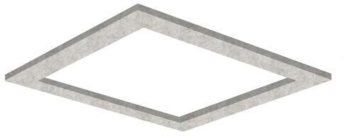 Brumberg Akustikpaneel mit Leuchtenausschnitt 602 mm, Paneel 795 mm, inkl. Abhängungen, Oberfläche glatt, mushroom (85310454)