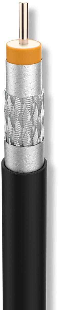 Televes SK 2003plus-T500 Koaxialkabel, 3-fach geschirmt, schwarz EU-Brandschutzklasse Dca, Schirmung Class A+, 500m (414004)
