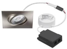 Brumberg ABACO-S LED-Einbaustrahler, 230VAC, 50Hz, 8W, 36°, dim2warm, 3.000K-1.800K, quadratisch, schwenkbar, IP44, DALI dimmbar