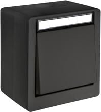 OPUS RESIST Kreuzschalter, Aufputz, schwarz (755.643.01)