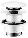 hansgrohe Ablaufgarnitur Push-Open für Waschtisch- und Bidetmischer, Messing, Mattweiß, (50100700)