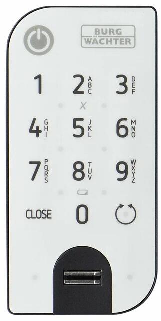 Burg Wächter ENTRY 7712 Keypad Fingerprint Tastatur mit Code + Fingerprint, Tastaturfeld beleuchtet (50712)