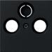 Gira 0869005 Abdeckung für Koaxial-Antennensteckdose, System 55, schwarz matt