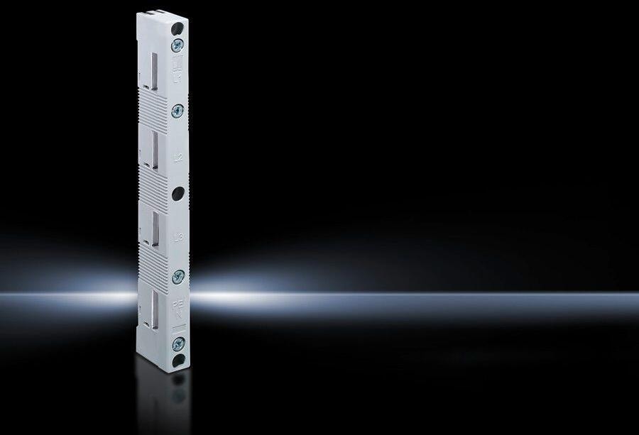 Rittal SV 9340.004 Sammelschienenhalter, 4-polig, 60 mm Schienenmittenabstand, für Sammelschiene BH: 12x5-30x10 mm, UL-Ausführung