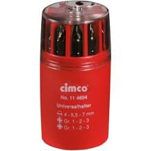 Cimco Bit-Box 10-teilig, Dosendeckel mit Sternaufnahme rot (114604)