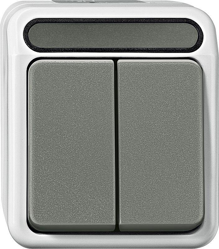 Merten MEG3115-8029 Serienschalter, Aquastar, 1‐polig, 10 AX, AC 250 V, lichtgrau