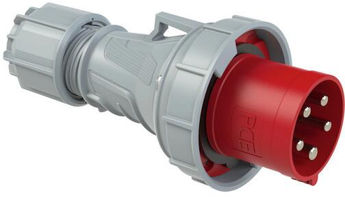 PCE POWER TWIST CEE-Stecker, 63A, 5p, 6h, IP67, 400V, rot (035-6)