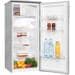Exquisit KS185-4-HE-040E Standkühlschrank, 55 cm breit, 190L, Temperatureinstellung, Flaschenregal, Eierablage, Gemüseschublade, Edelstahloptik