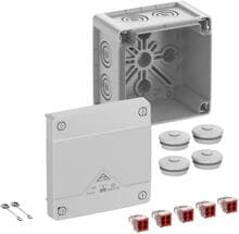 Spelsberg Abox Pro 040-4² Abzweigkasten, IP66/IP67/IP69, 102x102x70mm, grau (40442001)