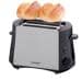 Cloer 3410 Toaster, 2 Scheiben, 825W, Brötchenaufsatz, schwarz-edelstahl