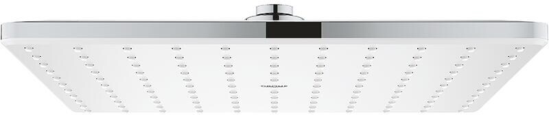 GROHE Rainshower Mono 310 Cube Kopfbrause, Brauseboden moon white, 1 Strahlart, 9,5 l/min Durchflusskonstanthalter, EcoJoy, chrom/moon white (26568LS0
